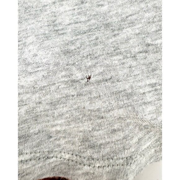 Express Womens Silver Sequin Lion Tee Size Small T-Shirt Baseball Sleeves Grey - Picture 9 of 11